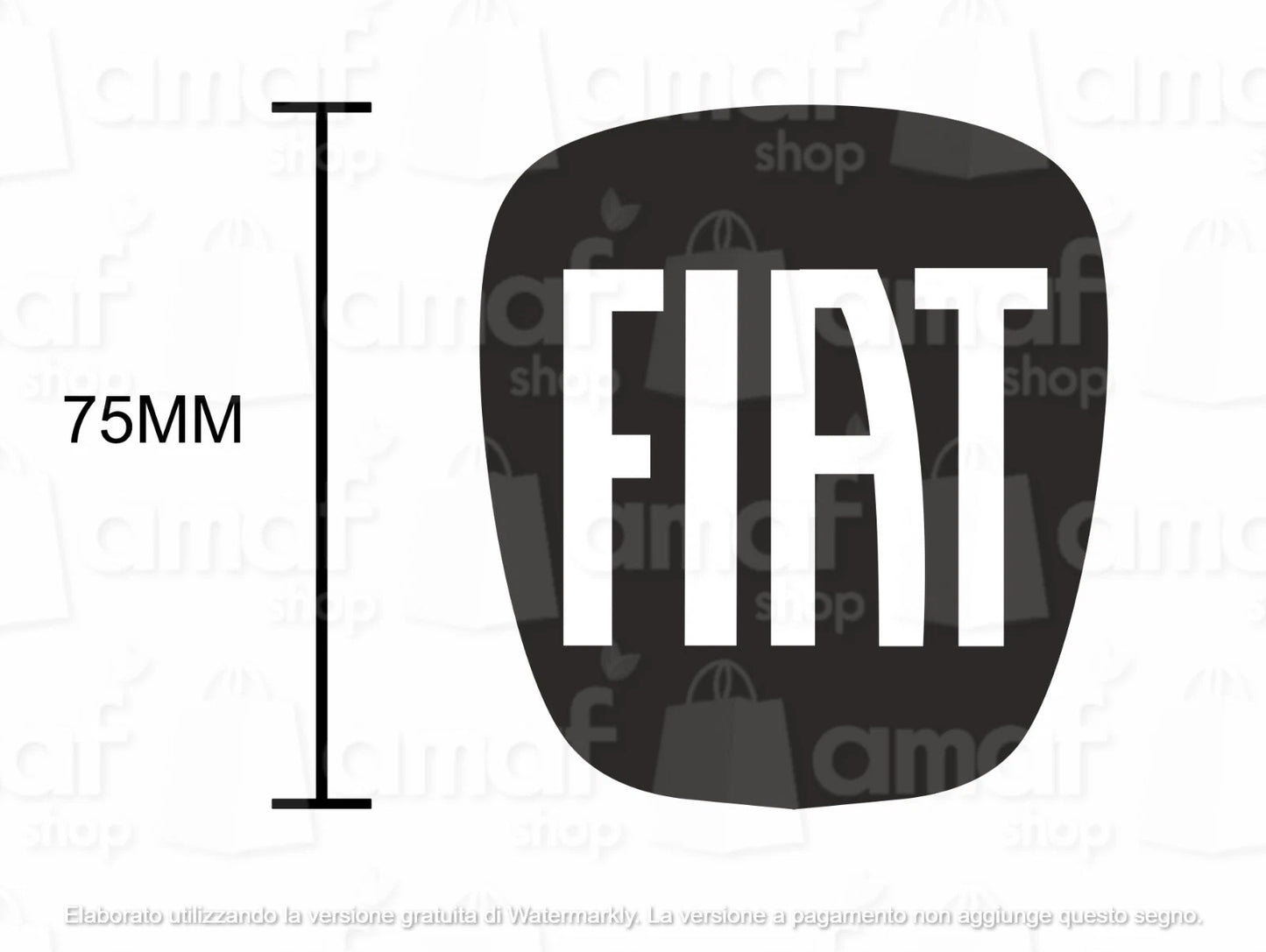 Stemma Logo Fiat ADESIVO , Anteriore E Posteriore Per Fregi Auto Fiat 500 L
