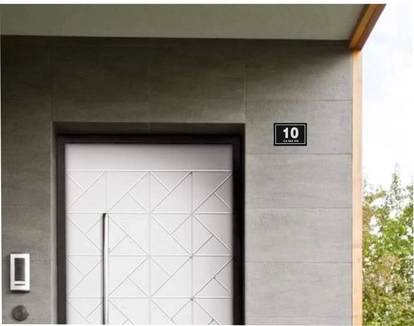 Targhetta Numero Civico Esterno 10x15 In Alluminio Personalizzabile Spessore 3mm
