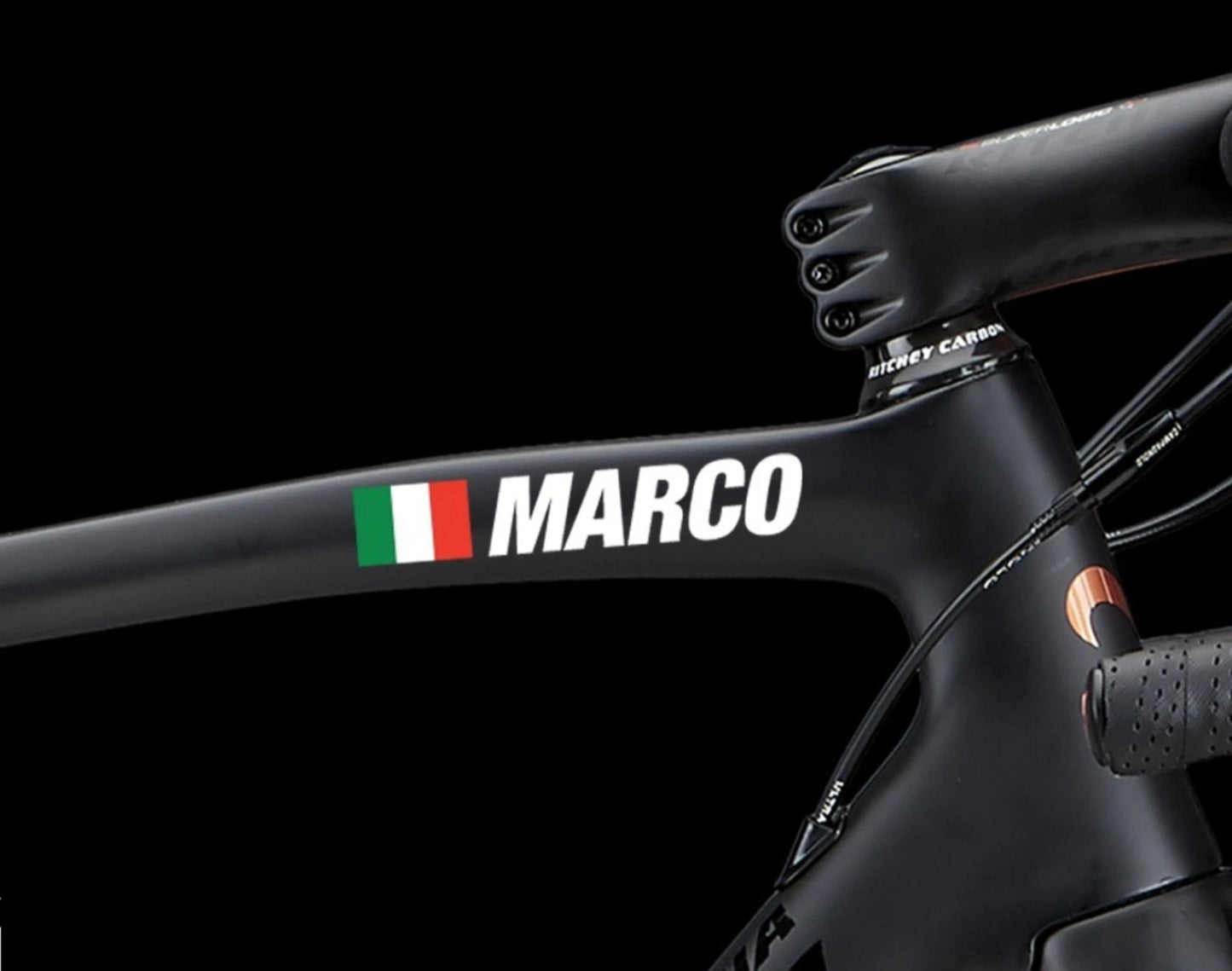nome personalizzato auto moto bici con bandiera italia