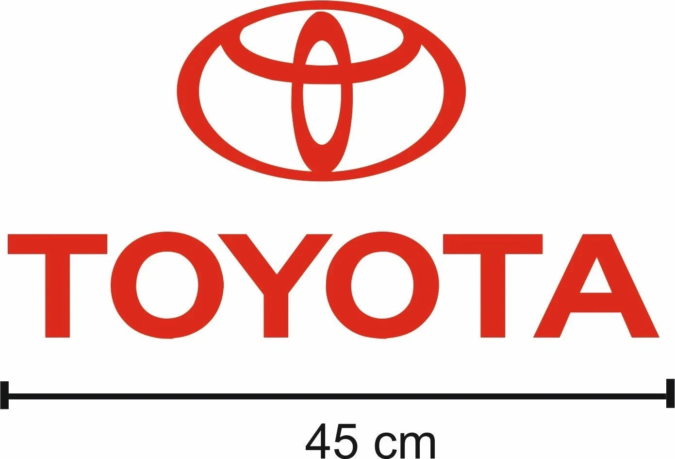 Scritta Adesiva TOYOTA Logo Ruota Scorta Posteriore Sticker Decal RAV AUTO