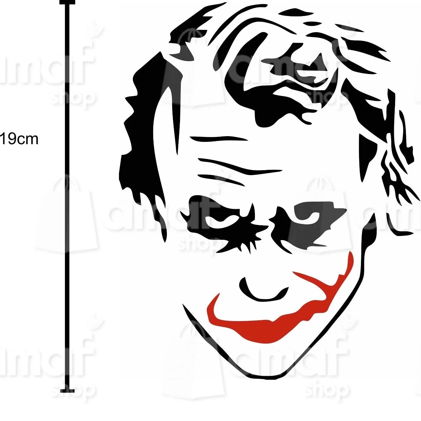 joker adesivo faccia pre spaziato sticker decal