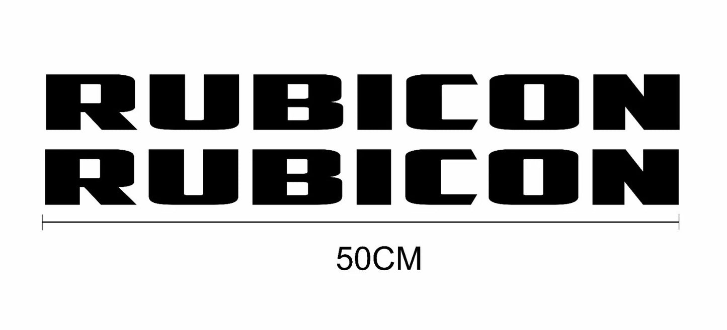 2 Adesivi Stickers cofano Fuoristrada Jeep Rubicon 4X4 Off Road Jeep