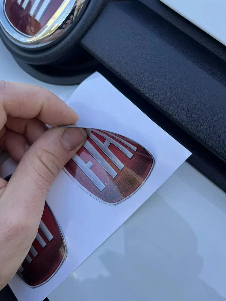 Stemma Logo fiat ADESIVO, Anteriore E Posteriore Per Fregi Grande Punto e Panda
