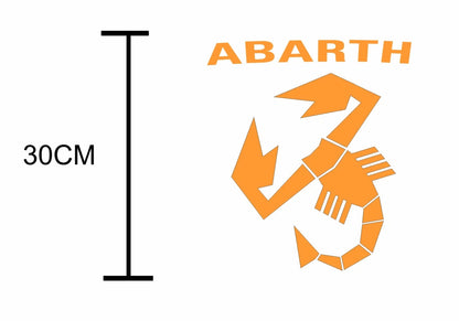 SCORPIONE ABARTH adesivo sticker tuning prespaziato arancio FLUO