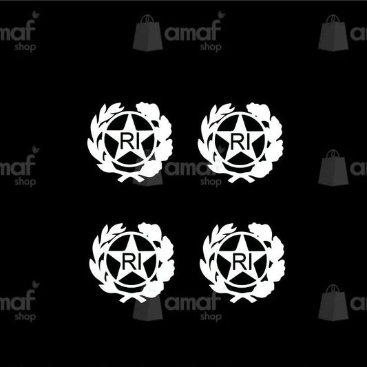 Logo Stemma Bollino Adesivo Repubblica RI Stella Stellina Restauro Targa D'epoca