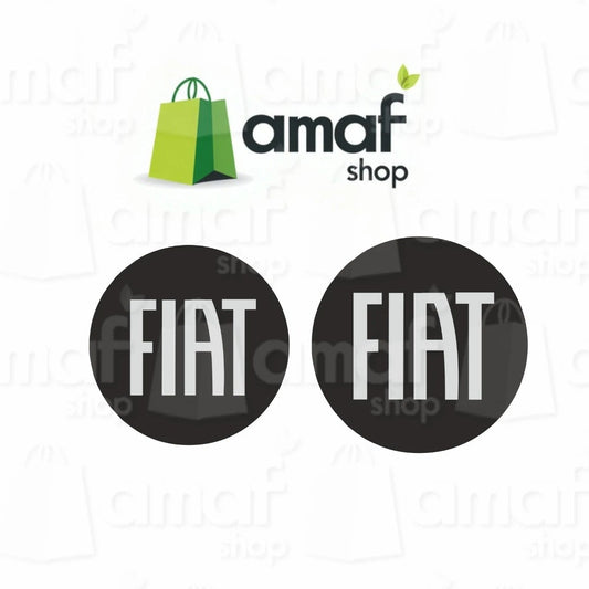 Stemma logo FIAT PANDA E PUNTO nero  ADESIVO , Anteriore E Posteriore No 3d