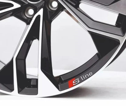 Coppia ADESIVI AUDI PINZE FRENI S LINE A1 A3 A4 A5 A6 TT S3 S-line sline CERCHI