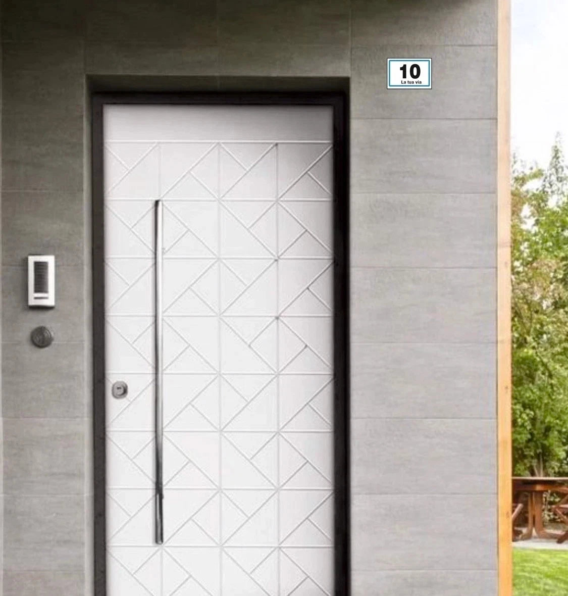 Targhetta Numero Civico Esterno 10x15 In Alluminio Personalizzabile Spessore 3mm