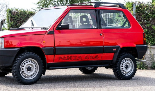 Coppia adesivi FIAT PANDA 4X4 Off Road Fuoristrada IN NEGATIVO
