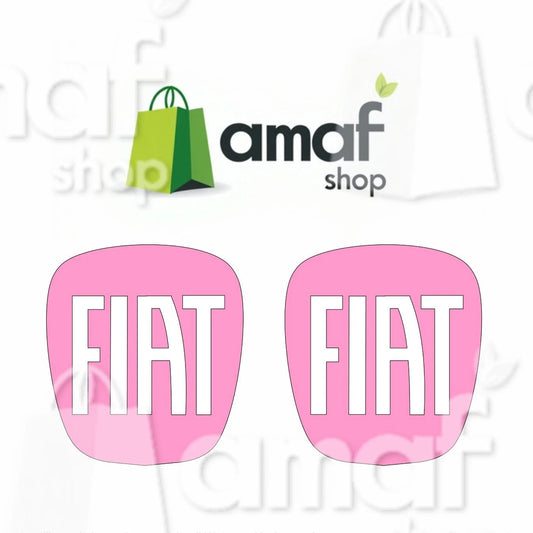 Logo fiat ADESIVO Barbie, Anteriore E Posteriore Per Fregi FIAT 500