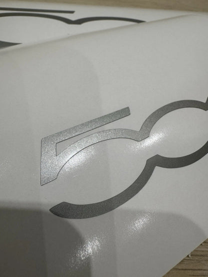 4 Adesivi fiat 500 logo scritta decal stickers adesivo laterale vinile