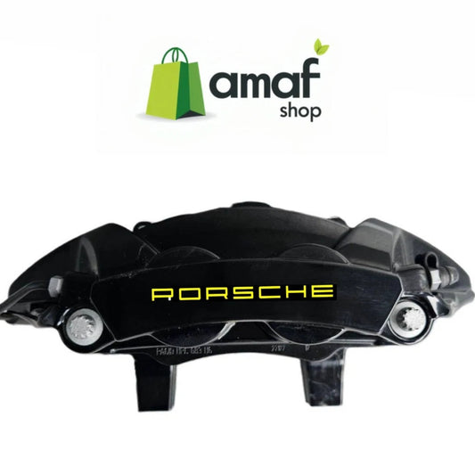 Adesivi per pinze freno Porsche 4pz Auto Sport Car Vinile Sticker giallo fluo