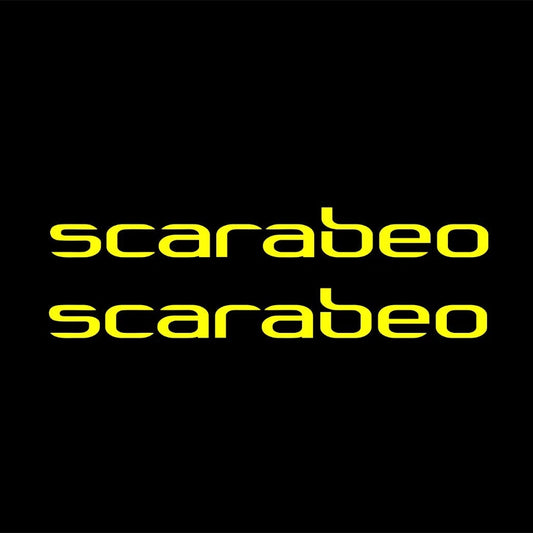 Kit Coppia Adesivi Aprilia Scarabeo 50 giallo fluo