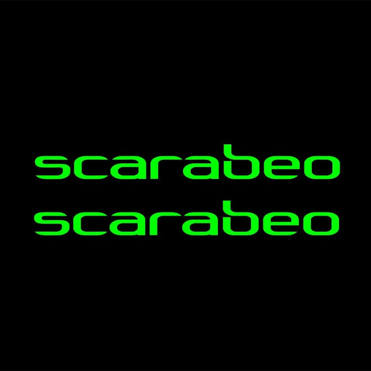 Kit Coppia Adesivi Aprilia Scarabeo 50 verde fluo
