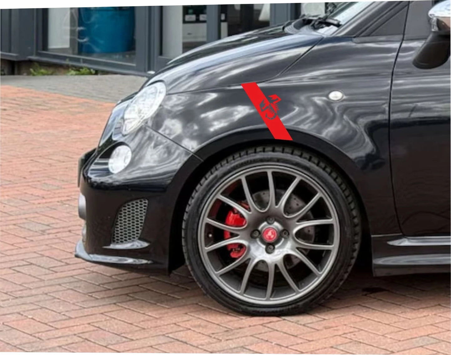 Adesivo per auto Fiat 500 LOGO Abarth scorpione 595 tuning cofano fiancata fasce