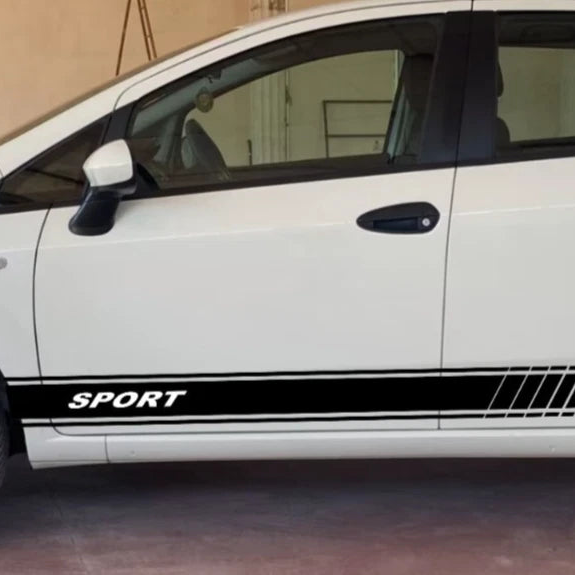 Adesivi Stickers Fiat Grande Punto Fasce Sport laterali Auto Tuning Abarth