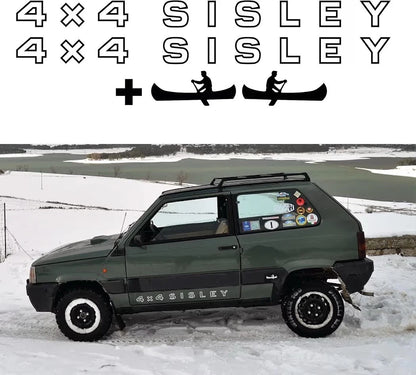 Adesivi Sticker Panda 4x4 SISLEY Fuoristrada off road Misure Originali