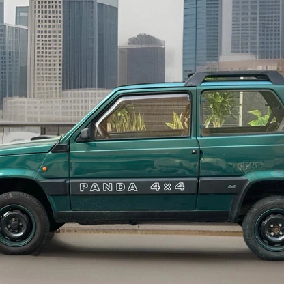 Coppia adesivi FIAT PANDA 4X4 Off Road Fuoristrada IN NEGATIVO