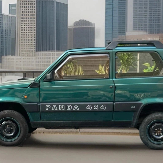 Coppia adesivi FIAT PANDA 4X4 Off Road Fuoristrada IN NEGATIVO