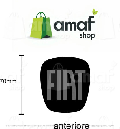 Stemma Logo fiat ADESIVO , Anteriore E Posteriore Per Fregi Auto Fiat 500