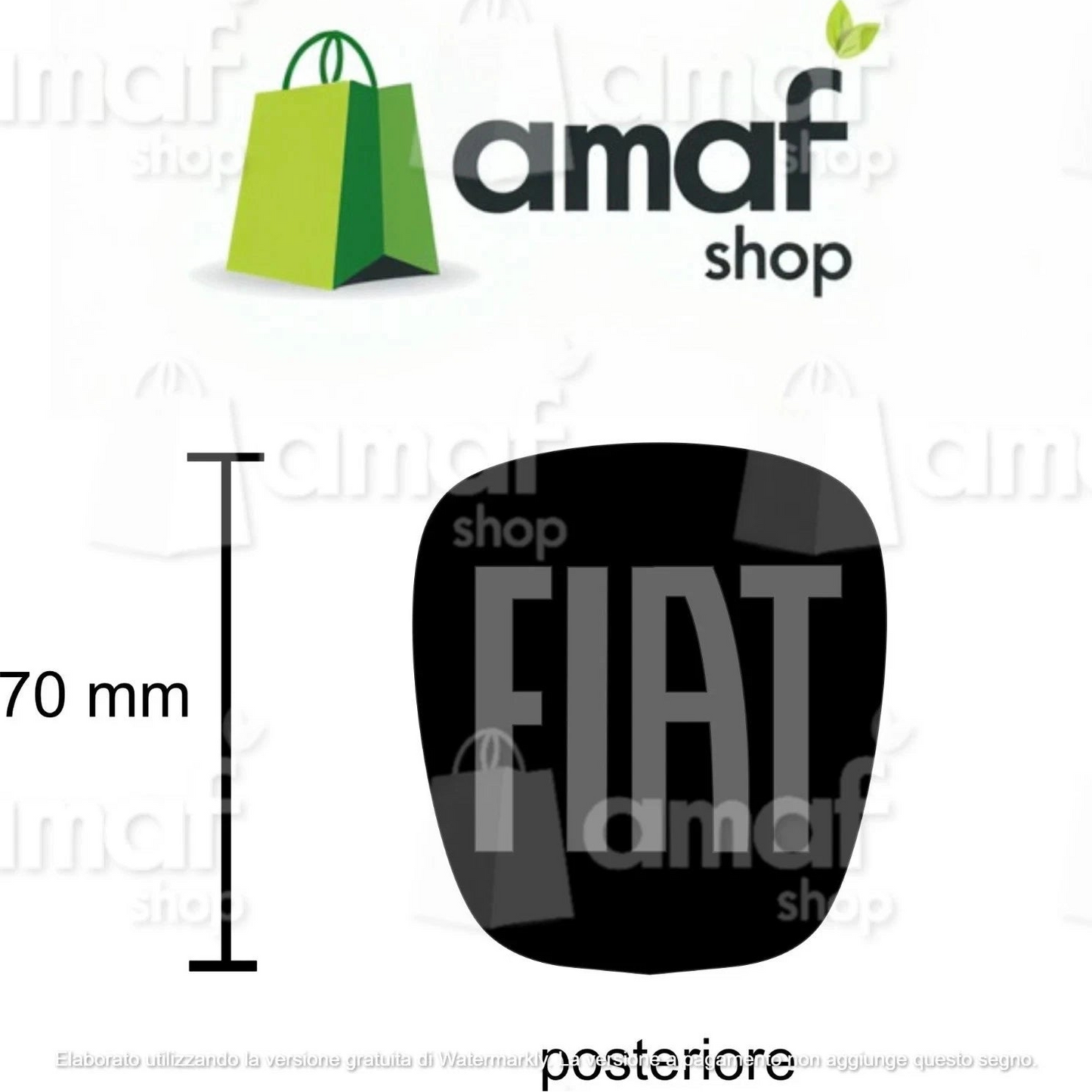 Stemma Logo fiat ADESIVO , Anteriore E Posteriore Per Fregi Auto Fiat 500