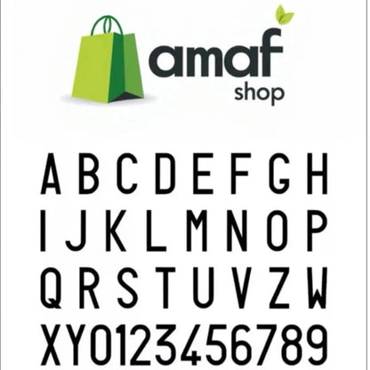 LETTERE E NUMERI ADESIVI PER TARGA AUTO POSTERIORE  SET COMPLETO.!