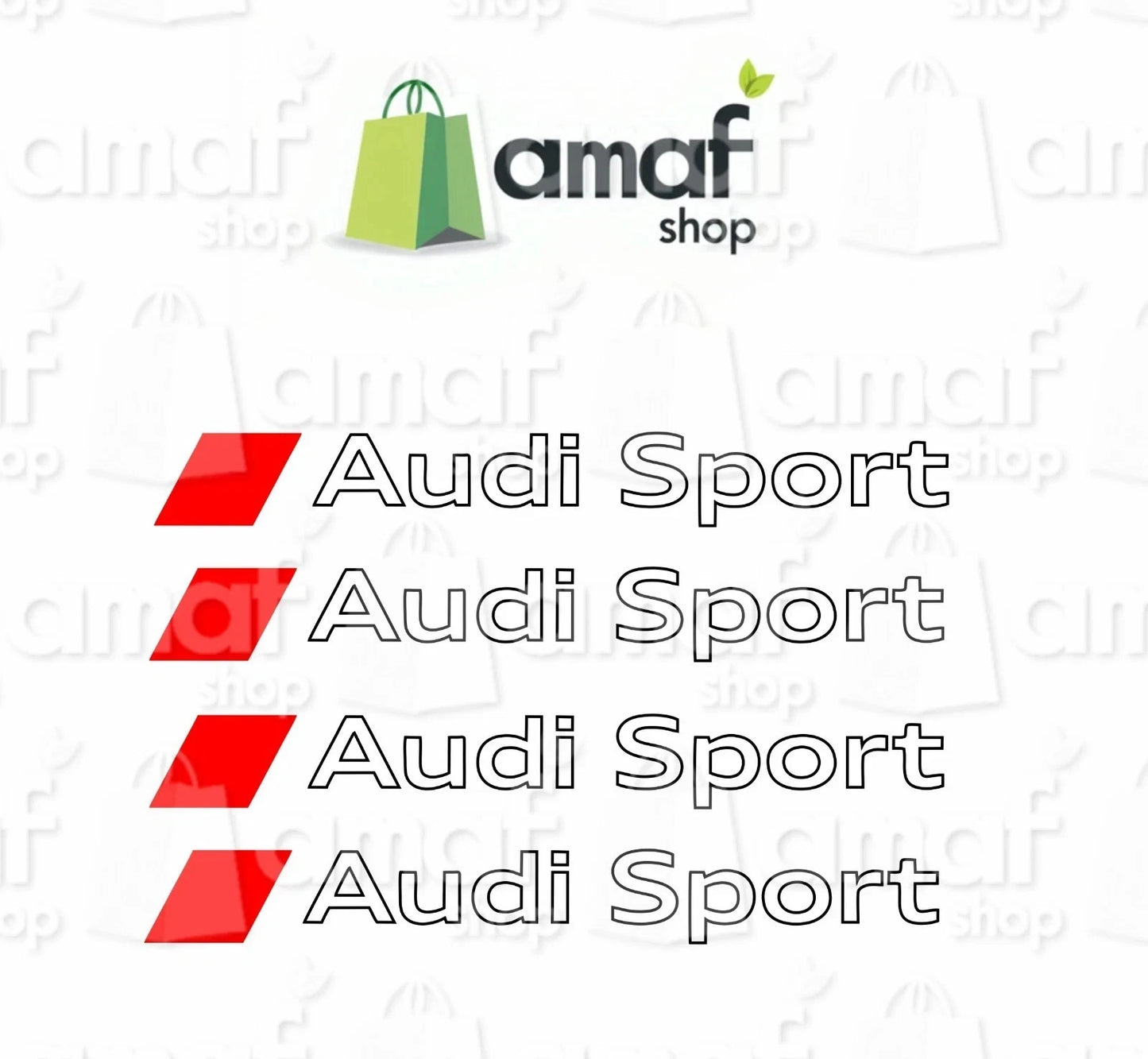 N4 Adesivi Audi Sport BIANCHI Cerchi a1 a3 a4 a5 a6 a7 tt q3 q5 S3 S-line q7