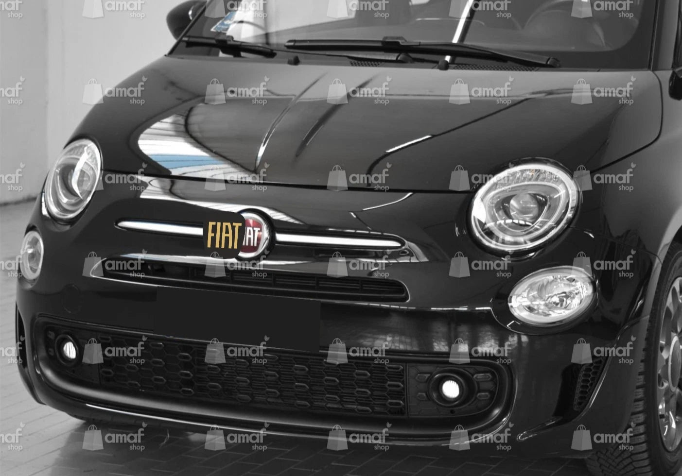 Stemma Logo fiat ADESIVO ORO  Anteriore E Posteriore Per Fregi Auto Fiat 500