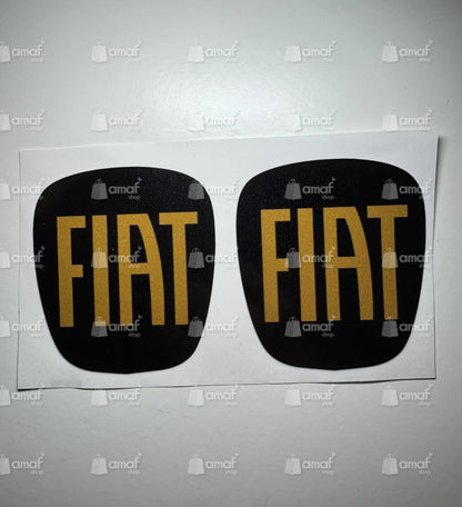 Stemma Logo fiat ADESIVO ORO  Anteriore E Posteriore Per Fregi Auto Fiat 500