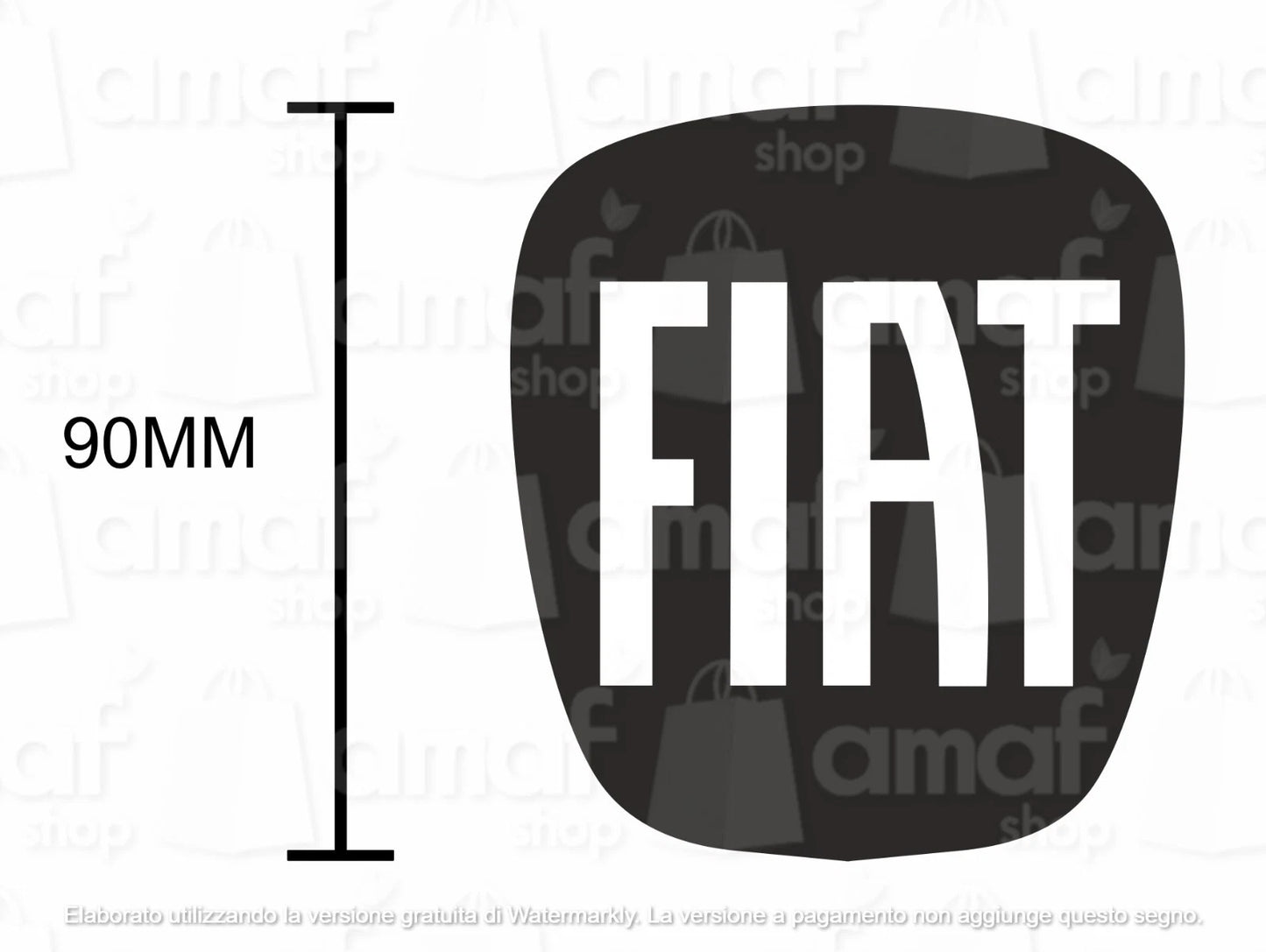 Stemma Logo Fiat ADESIVO , Anteriore E Posteriore Per Fregi Auto Fiat 500 L