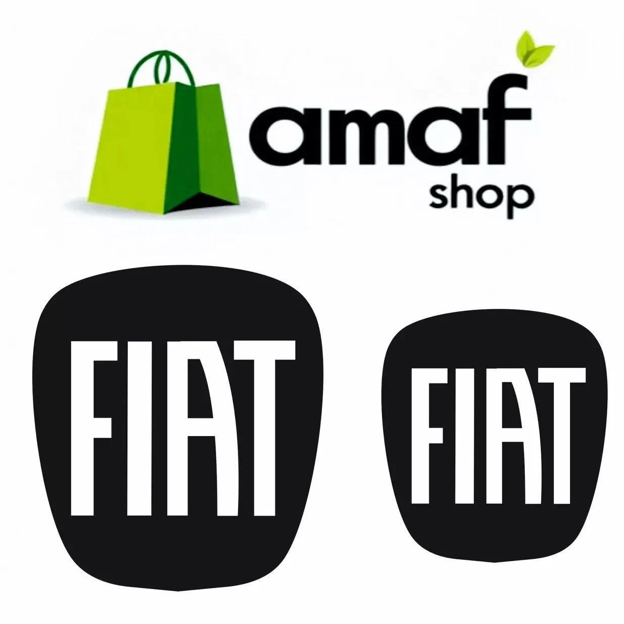 Stemma Logo Fiat ADESIVO , Anteriore E Posteriore Per Fregi Auto Fiat 500 L