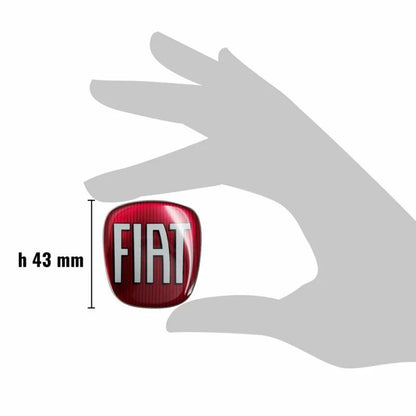 ADESIVO VOLANTE STEMMA 43 MM LOGO FIAT 500 GRANDE PUNTO PANDA NO 3D