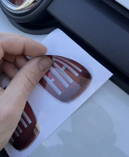 Stemma Logo fiat ADESIVO , Anteriore E Posteriore Per Fregi Fiorino E Ducato
