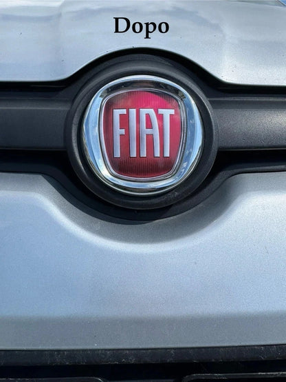 Stemma Logo fiat ADESIVO , Anteriore E Posteriore Per Fregi Fiorino E Ducato