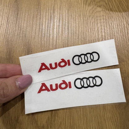ADESIVI AUDI SPECCHIETTI auto 2 stickers S4 A3 A4 A5 A6 Q3 Q5 Q7 S3 Sline nero