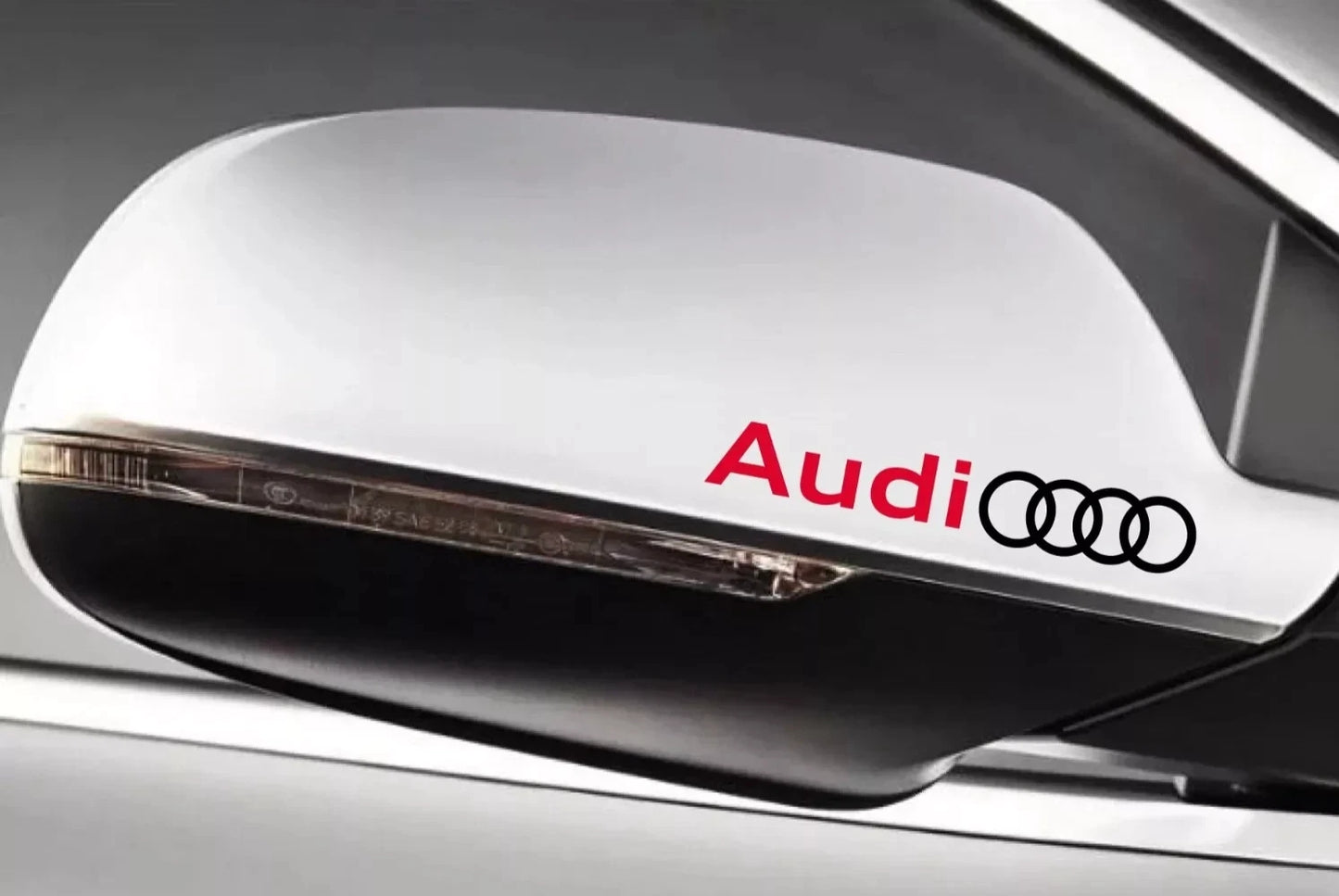 ADESIVI AUDI SPECCHIETTI auto 2 stickers S4 A3 A4 A5 A6 Q3 Q5 Q7 S3 Sline nero