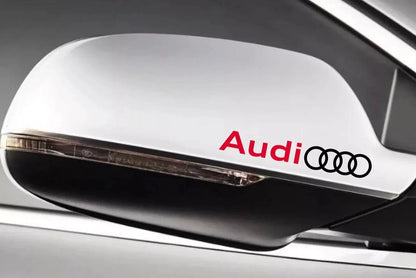 ADESIVI AUDI SPECCHIETTI auto 2 stickers S4 A3 A4 A5 A6 Q3 Q5 Q7 S3 Sline nero