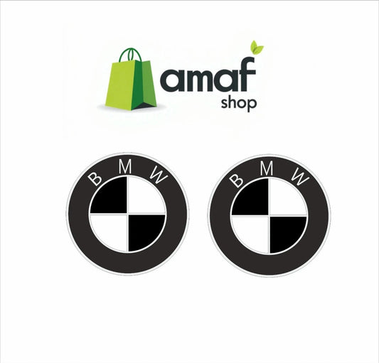 Bmw Fregio ADESIVI STICKERS LOGO BMW Nero MISURA 76mm NO 3D