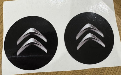 BORCHIE COPRIMOZZI ADESIVI STICKERS PER CERCHI IN LEGA X 4 PZ 60mm LOGO Citroen