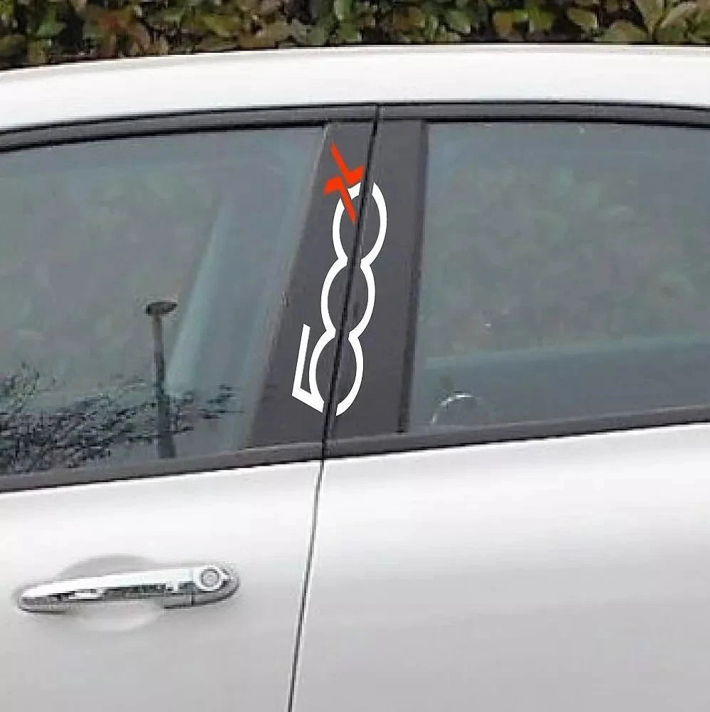 Adesivi 500x montanti portiere FIAT 500 X DECAL STICKERS vinile coppia DX SX