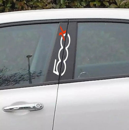 Adesivi 500x montanti portiere FIAT 500 X DECAL STICKERS vinile coppia DX SX