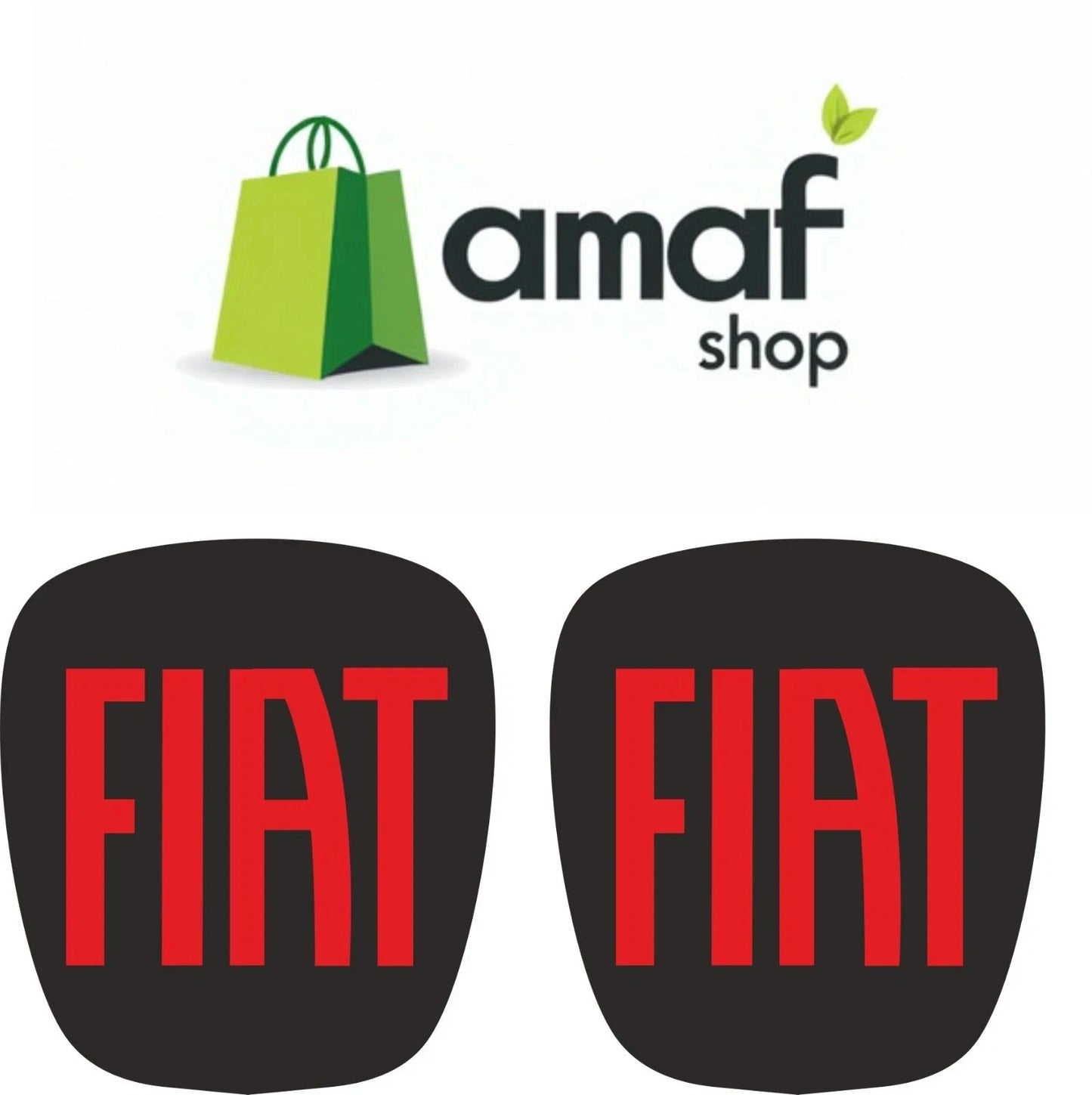 Stemma Logo fiat ADESIVO , Anteriore E Posteriore Auto PANDA MODELLO 2013 In Poi