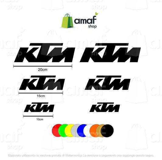 6 ADESIVI KTM moto scooter enduro resistenti vinile pvc stickers