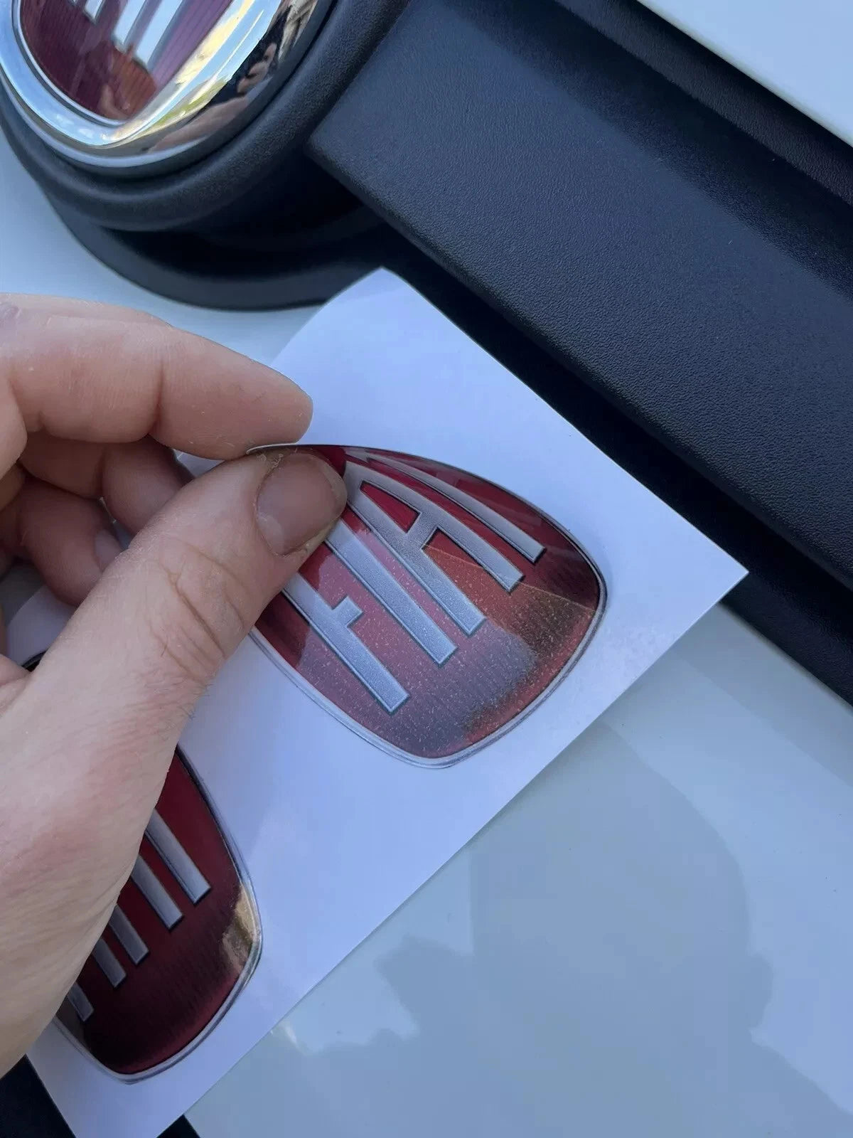 Stemma Logo fiat ADESIVO, Anteriore E Posteriore Per Fregi Auto Bravo e 500X