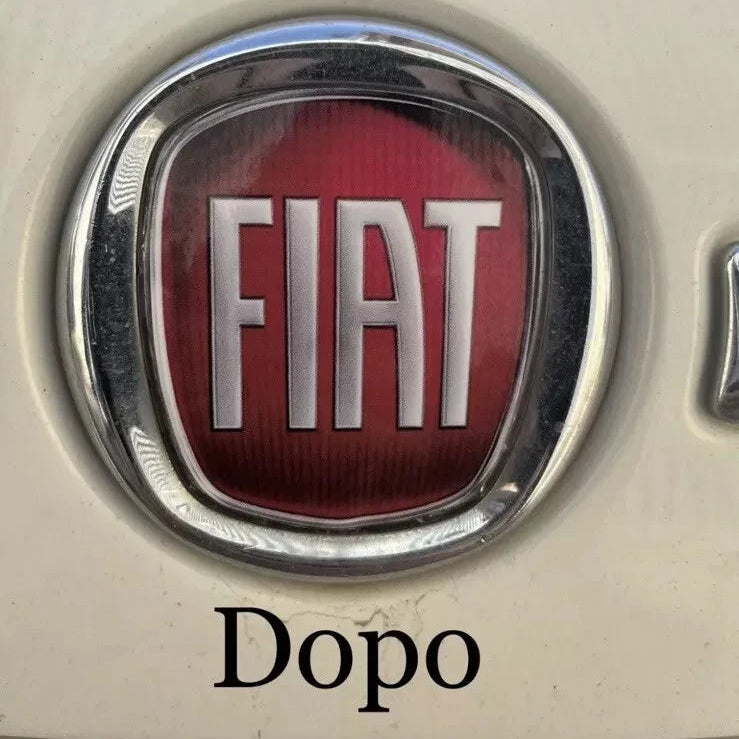 Stemma Logo fiat ADESIVO, Anteriore E Posteriore Per Fregi Auto Bravo e 500X