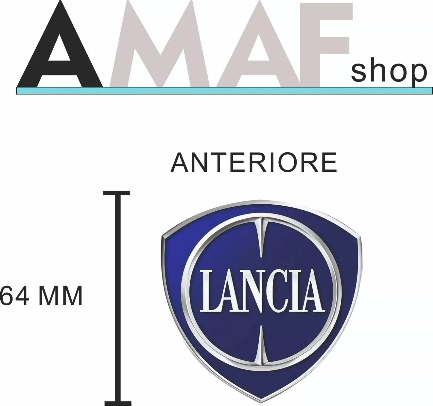 logo Lancia Ypsilon coppia adesivi posteriore e anteriore