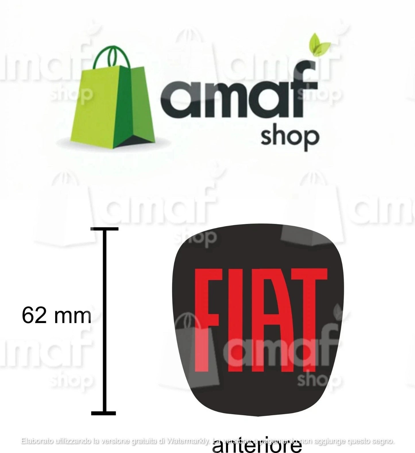 Stemma Logo fiat ADESIVO, Anteriore E Posteriore Per Fregi Grande Punto e Panda