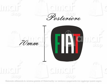 Logo fiat ADESIVO Italia, Anteriore E Posteriore Per Fregi Grande Punto e Panda