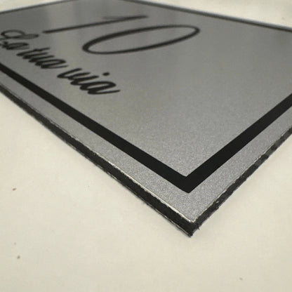 Targhetta Numero Civico Esterno 10x15 In Alluminio Personalizzabile Spessore 3mm