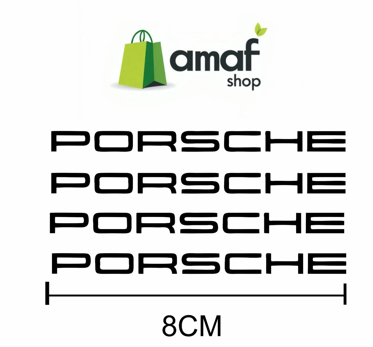 Adesivi per pinze freno Porsche 4pz KIT Auto Sport Tuning Car Vinile Sticker